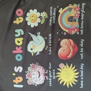 Colorful Graphic Tee with Positive Messages, Teachers